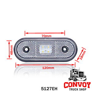 Luz de posición LED redondeada con 4 LEDs