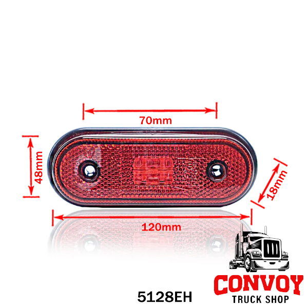 Luz de posición LED redondeada con 4 LEDs