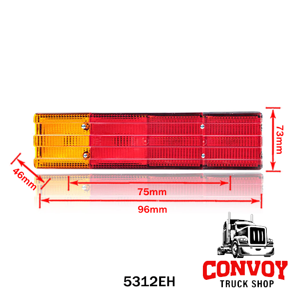 Piloto trasero de 4 cámaras estriado para MB – izquierdo con luz antiniebla