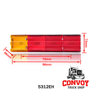 Piloto trasero de 4 cámaras estriado para MB – izquierdo con luz antiniebla