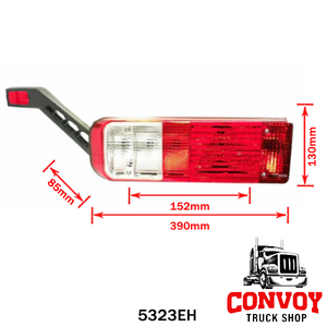 Piloto trasero izquierdo de 5 funciones para remolques Krone con luz de posición lateral