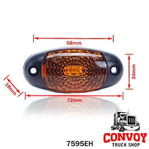 Kleine ovale LED-Positionsleuchte – gelb