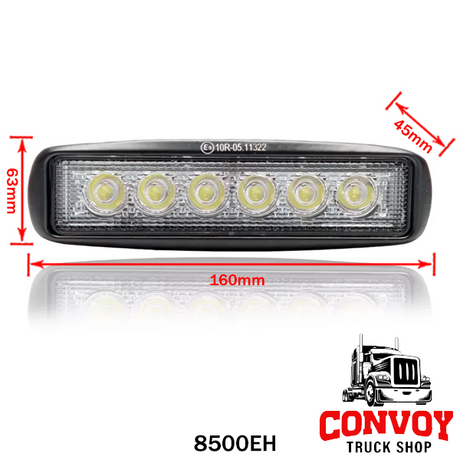 Luz de Trabalho LED com Difusor Arredondado 12/24V – 18W e 72W