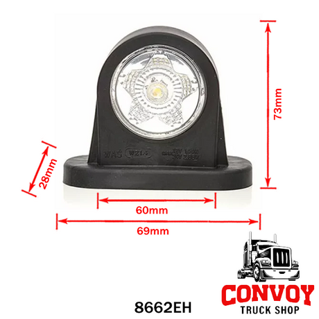 LED šířková gumová svítilna s hvězdicovým vzorem