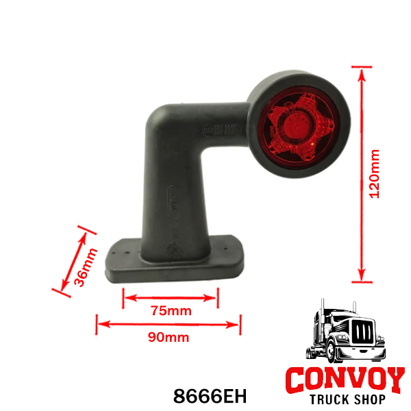 Luz de posición LED con soporte en codo y diseño de estrella