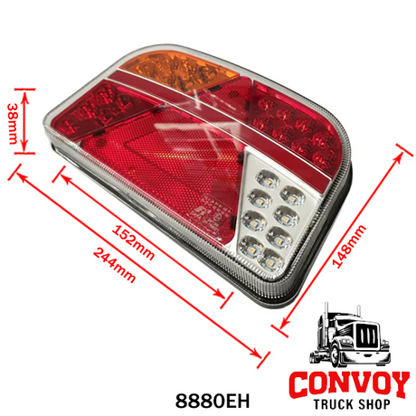 LED Φωτιστικό Τριγωνικό 7 Λειτουργιών με Πρίσμα 12/24V