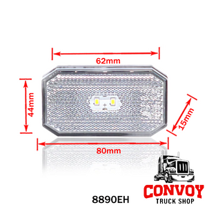 Luce di posizione LED rettangolare 2 LED 12/24V