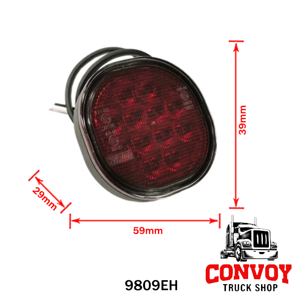 Lampă spate LED dreptunghiulară cu fir, universală