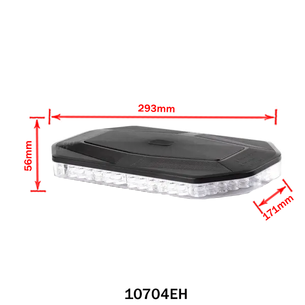 Luz de Advertência LED Amarela com Base Magnética para Veículos – 48W ou 80W