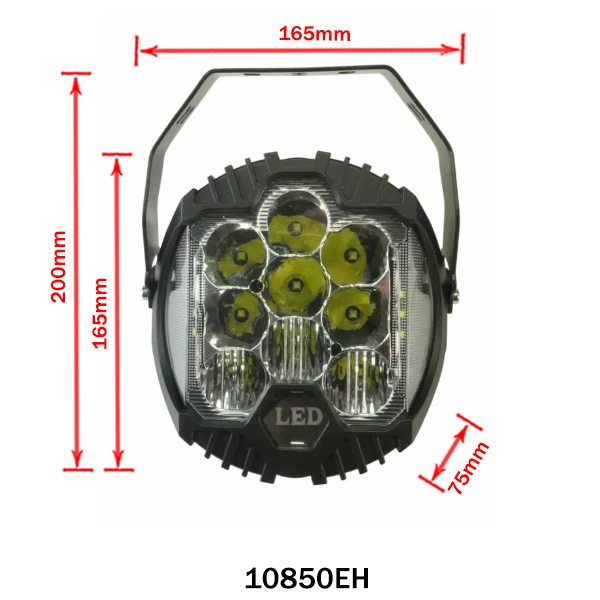 LED delovna luč s kombiniranim snopom in nastavljivim nosilcem, 75W, 12/24V