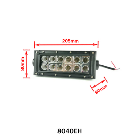 Barra de Luz LED Dupla 36W para Trabalho e Off-Road