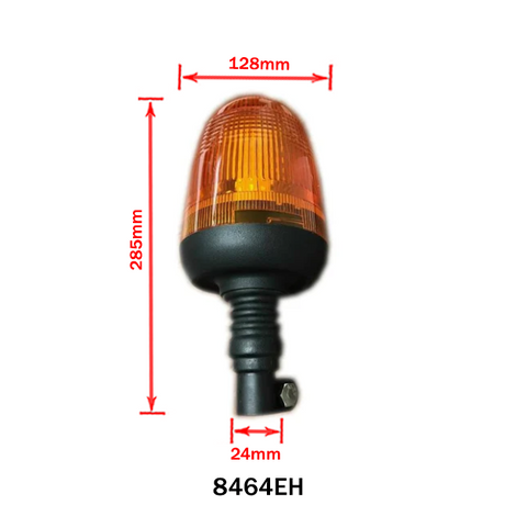 Lampada Segnaletica LED Gialla 80 LED con Attacco Flessibile per Tubo