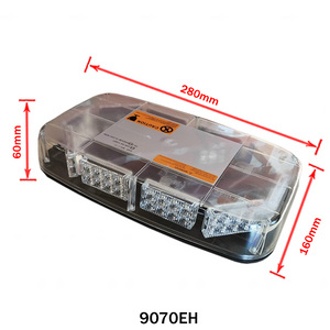 Luz de Advertência LED Amarela com Base Magnética para Veículos – 48W ou 80W
