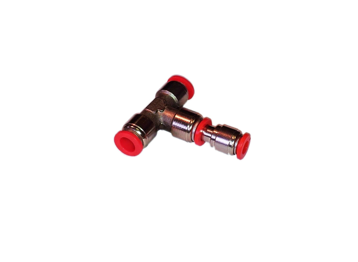 Conector automat T pentru furtunuri aer – racord rapid 8-8-6 mm