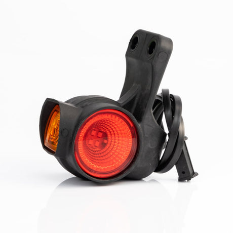 LED-Breitebegrenzungsleuchte mit Omega-Gummihalterung, 3 Funktionen, mikroprismatisch