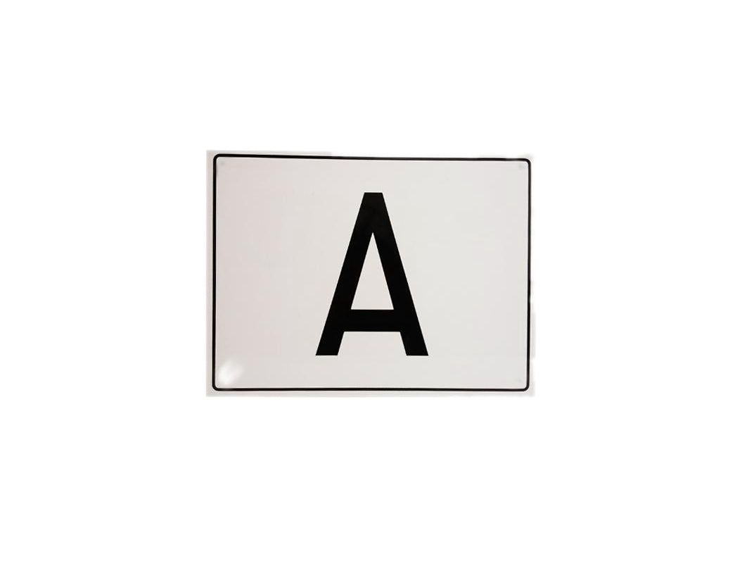Označevalna tabla "A" za vozila za odvoz odpadkov, 300 x 400 mm