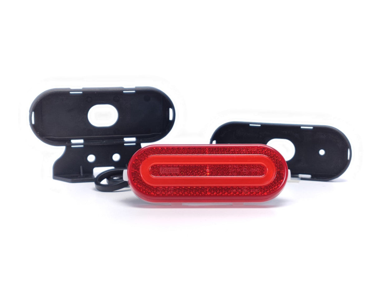 Lampă de poziție LED cu carcasă rotunjită, transparentă, 12-36V