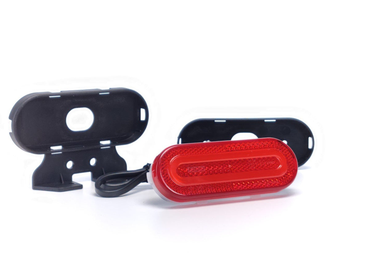 Lampă de poziție LED cu carcasă rotunjită, transparentă, 12-36V