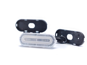 Lampă de poziție LED cu carcasă rotunjită, transparentă, 12-36V