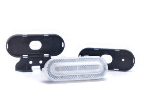 Lampă de poziție LED cu carcasă rotunjită, transparentă, 12-36V