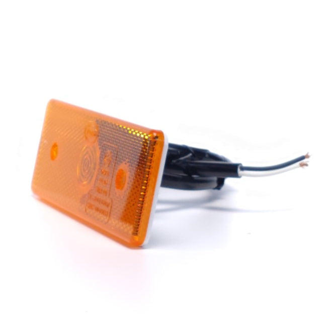 Zabudovatelné poziční světlo s prismou, žluté, 4 LED, 24V