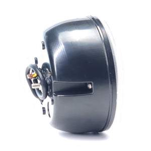 Lámpara redonda LED con luz de dirección, carcasa translúcida, 12/24V