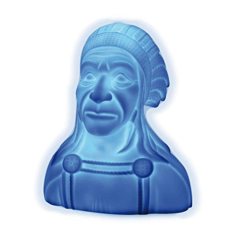 Decorațiune LED pentru camion – Cap de șef indian, iluminare albastră, 24V