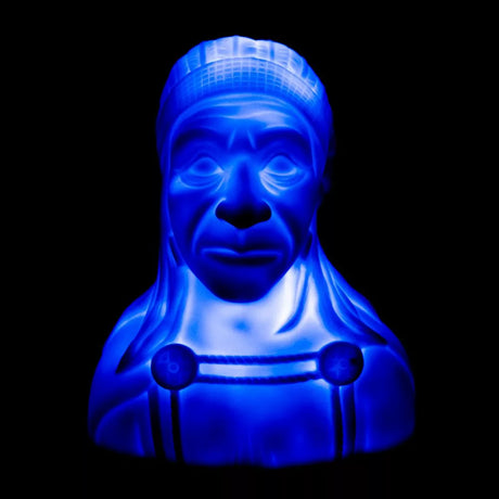 Decorațiune LED pentru camion – Cap de șef indian, iluminare albastră, 24V