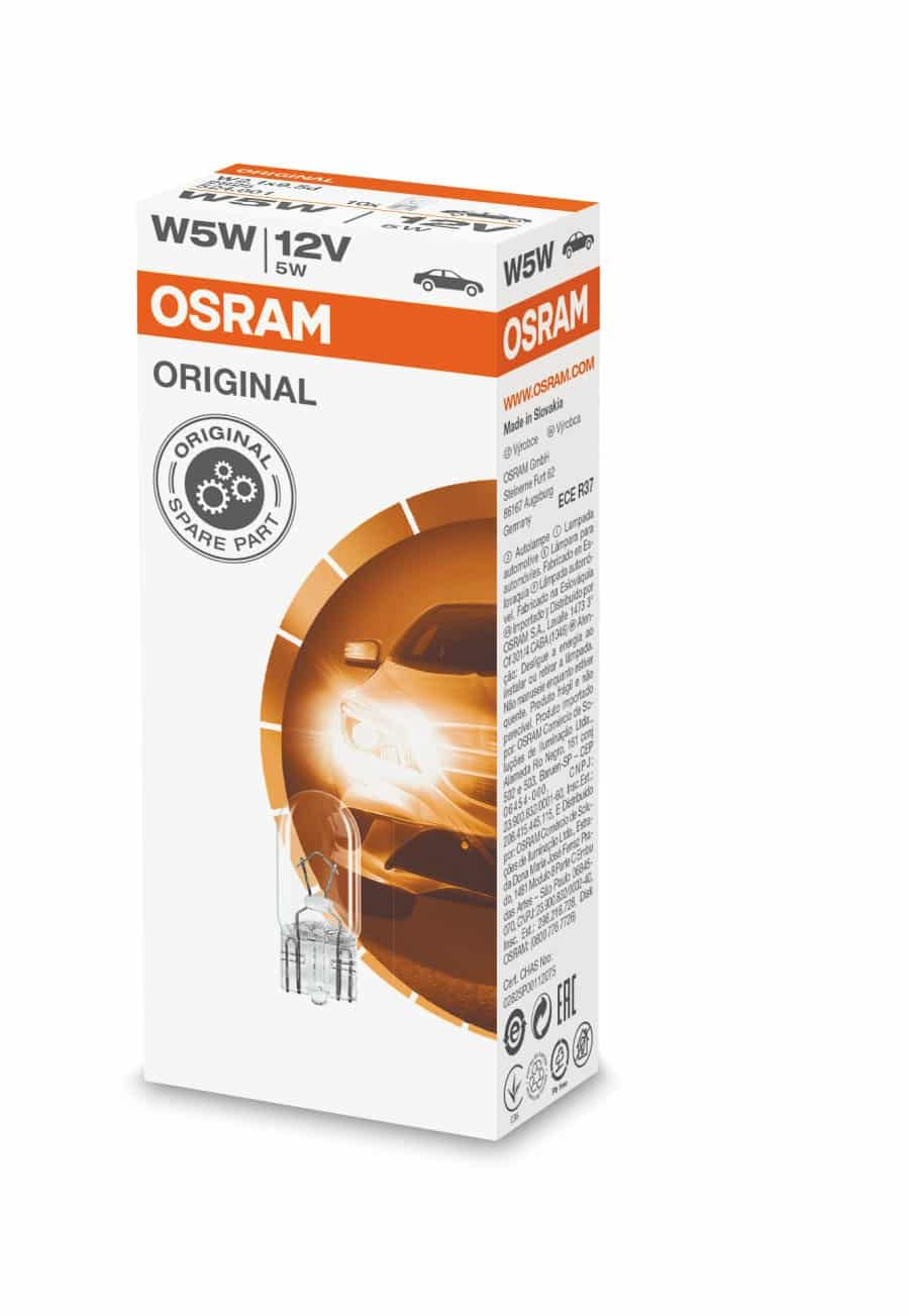 Osram T10 W5W Glaslampe – Verschiedene Varianten für 12V und 24V