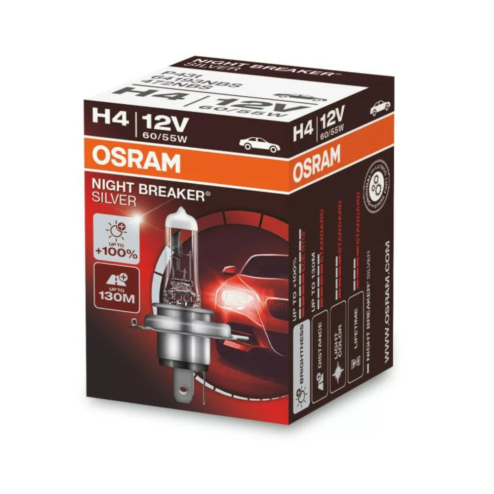 Osram H4 Halogen-Scheinwerferlampe – Verschiedene Ausführungen für PKW und LKW