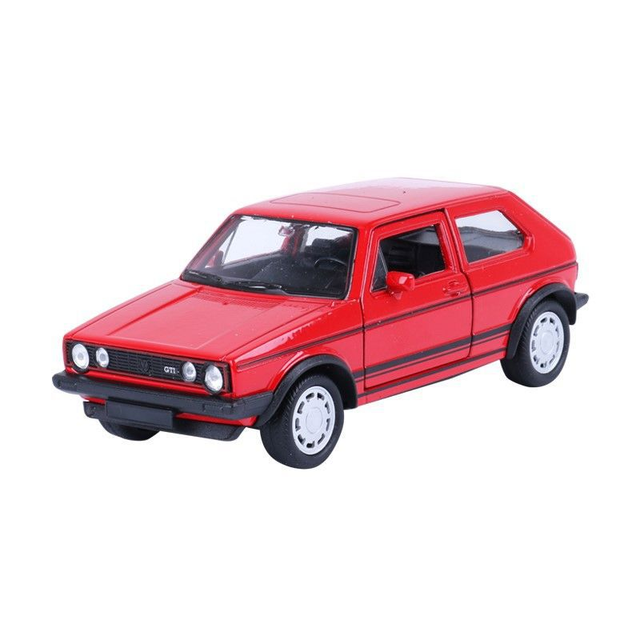 Mașinuță metalică Volkswagen Golf I GTI, scară 1:34, roșie