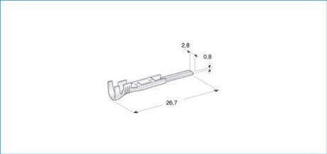 Terminale per cavo per connettore lampada – Versione maschio e femmina