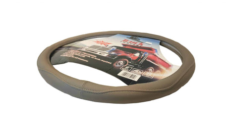 Kožený potah na volant s ozdobným šitím pro kamiony a nákladní vozy