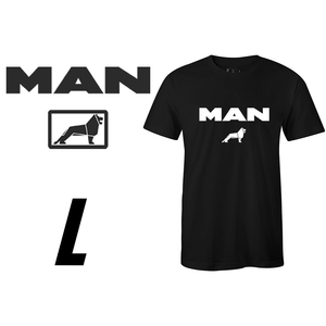Camiseta negra MAN 100% algodón