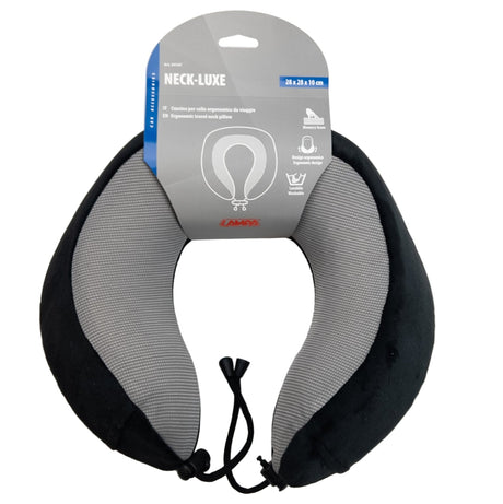 Ergonomisches Nackenkissen mit Memory-Schaum – Schwarz-Grau