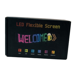 Set de pantalla LED flexible con animación de ojos y mando a distancia, 12V, 590x120mm