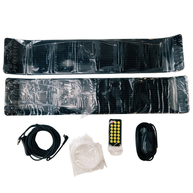 Set de pantalla LED flexible con animación de ojos y mando a distancia, 12V, 590x120mm