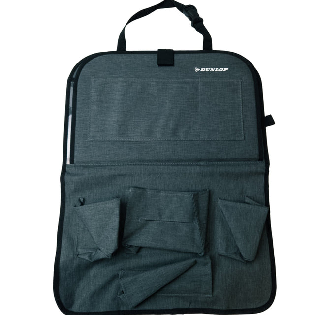 Organizzatore da Auto con Tasche e Vassoio Ribaltabile - Grigio