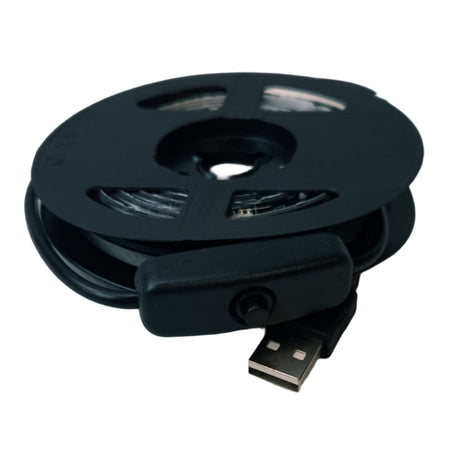 LED pásik s USB, biely, IP65, 1 m