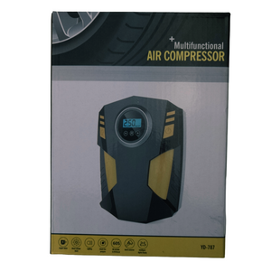 Compressor de Ar Automotivo Multifuncional 12V com Display Digital e LED