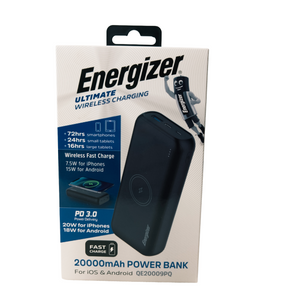 Energizer Power Bank 20 000mAh s bezdrôtovým a rýchlym nabíjaním