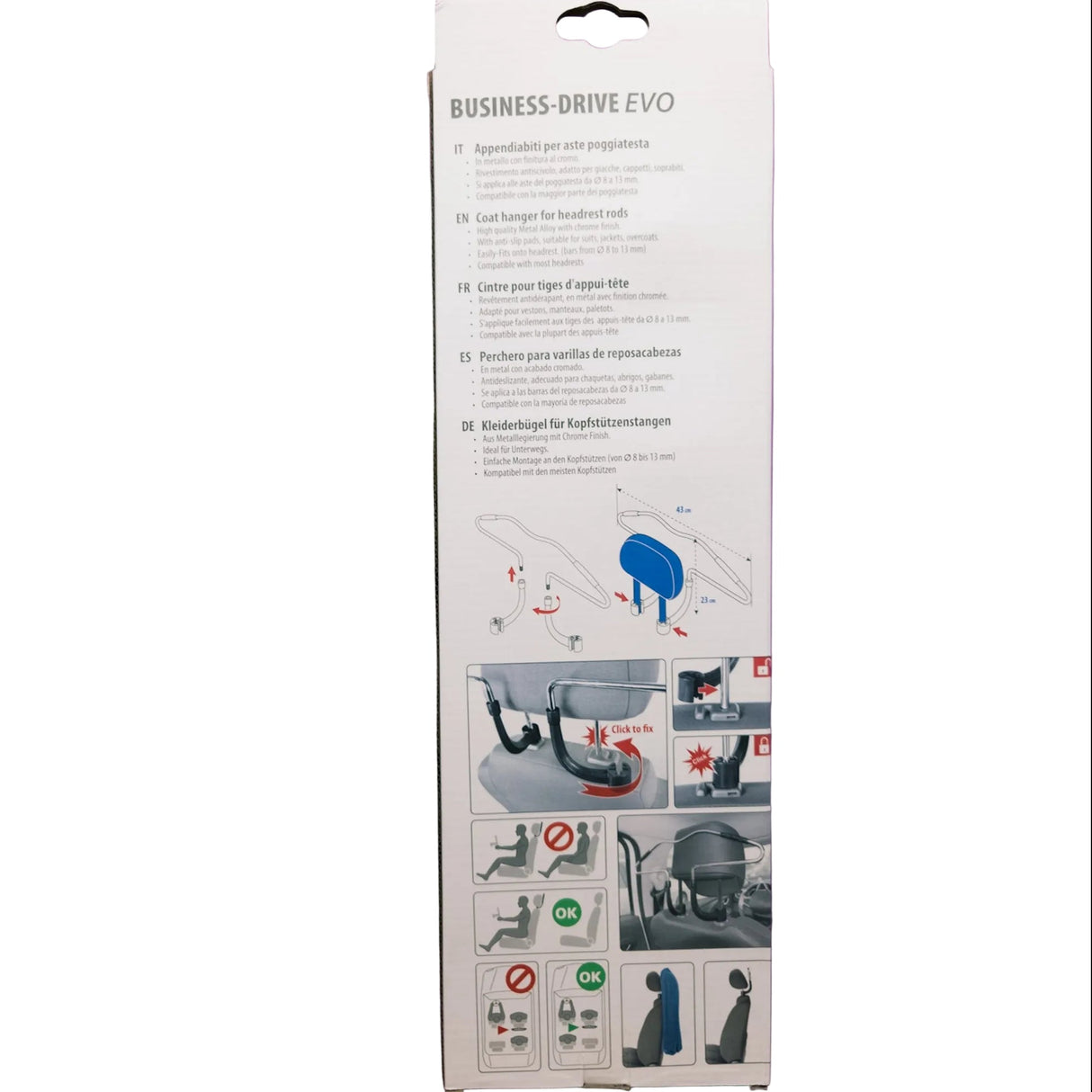 Auto vješalica za odjeću na naslon za glavu