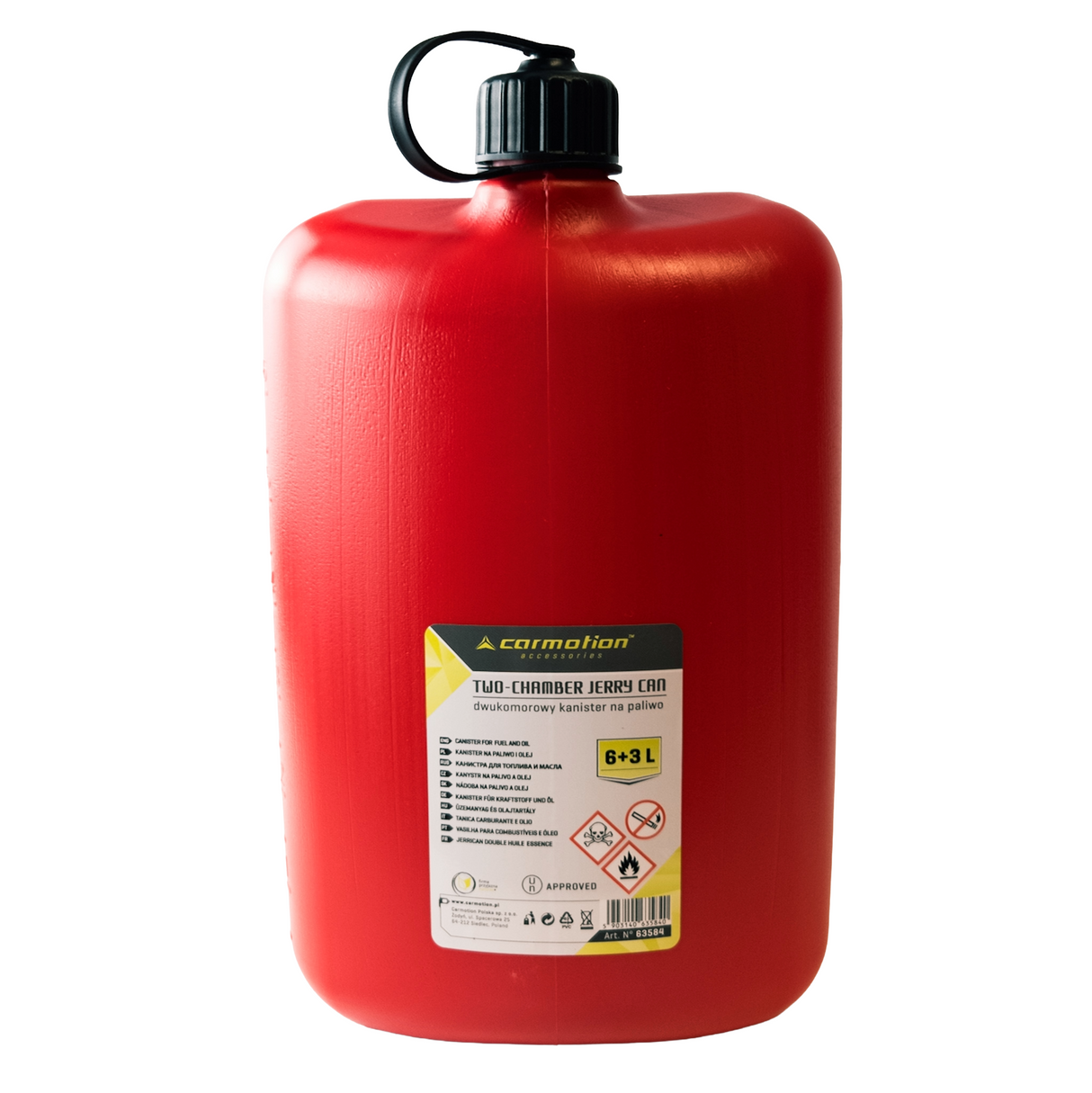 Bidón doble para gasolina y aceite Carmotion 6+3L