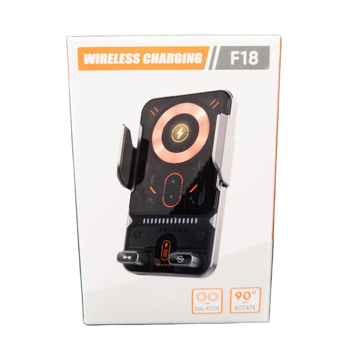 Držiak na telefón do auta s bezdrôtovým nabíjaním na mriežku ventilácie, 90° otočný