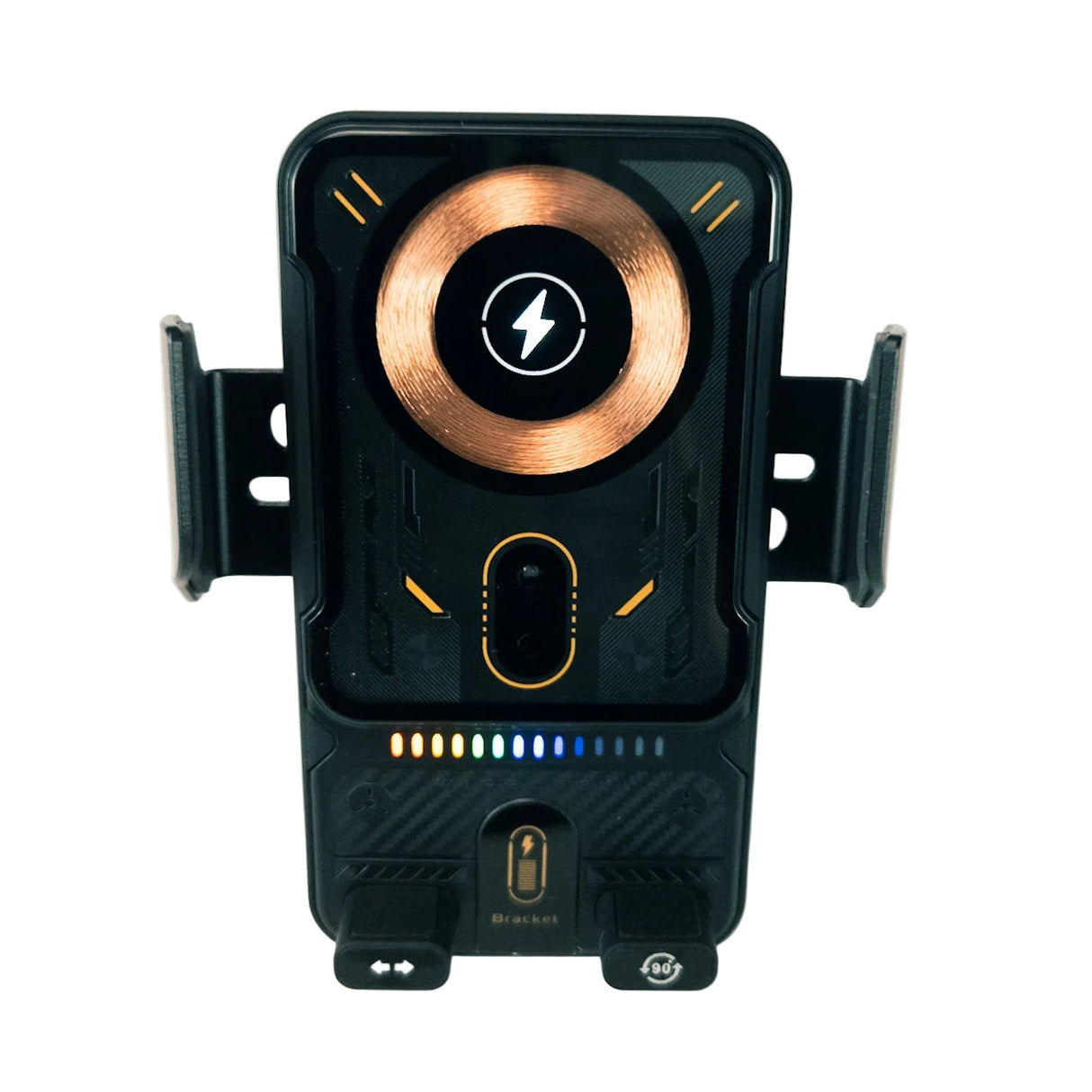 Držiak na telefón do auta s bezdrôtovým nabíjaním na mriežku ventilácie, 90° otočný