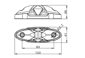 Feu de position LED rouge et blanc