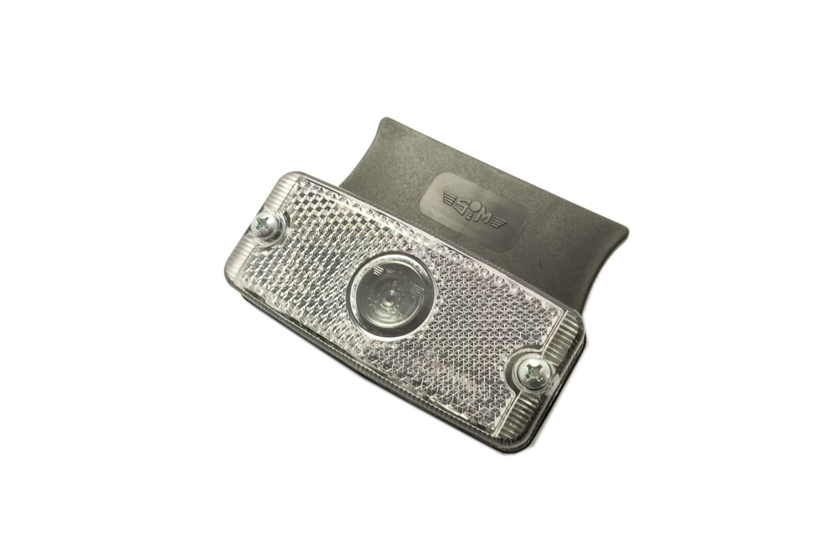 Boční poziční lampa s vodorovným výstupem a gumovou patkou