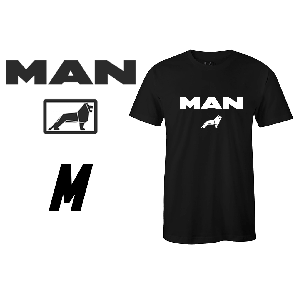 Camiseta negra MAN 100% algodón