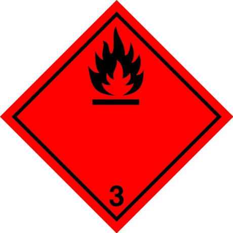 ADR Numbered Hazard Label Sticker