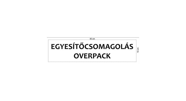 Etichetta ADR Overpack 40x10 cm
